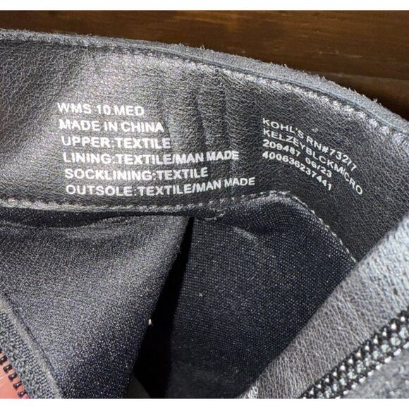 Sonoma Eco Ortholite Black Suede Ankle Boots Booties Size 10 - Picture 5 of 5